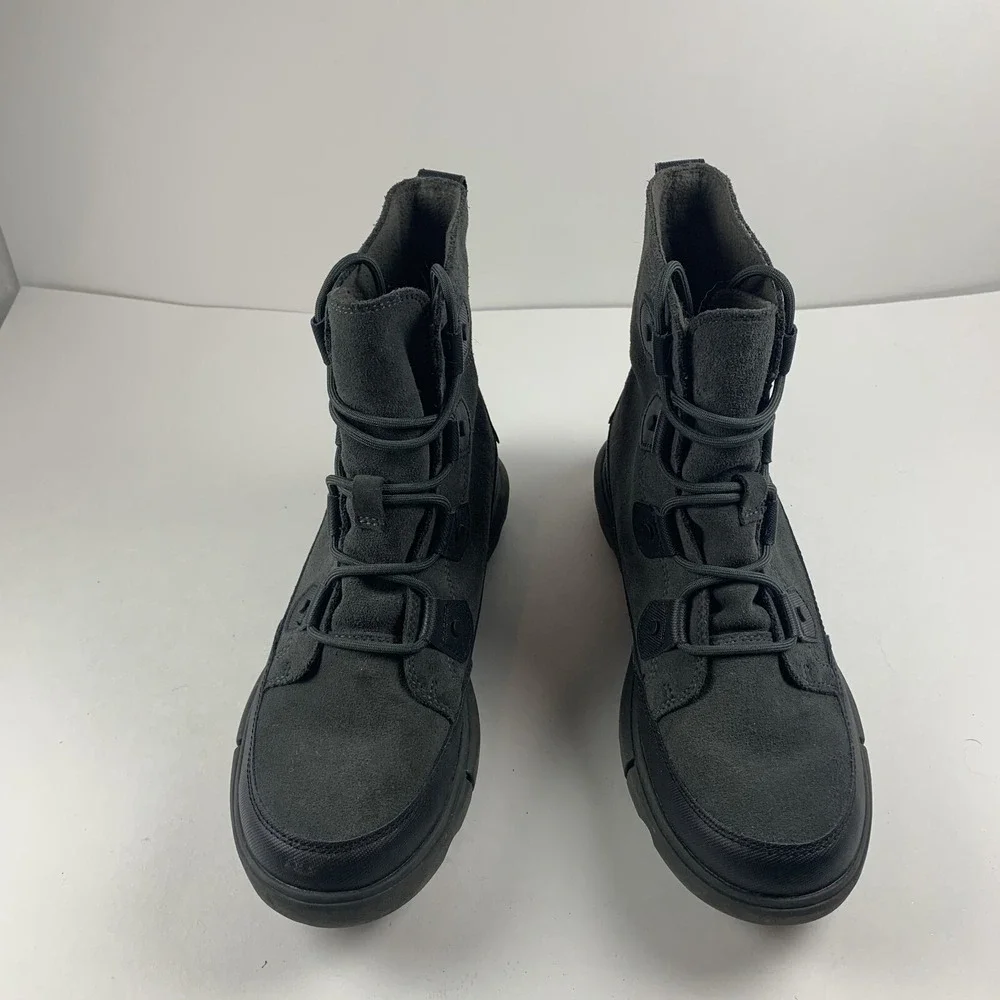 Sorel Explorer 1977211010 Boots Mens 8.5 Black Jet Suede Lace Up Waterproof 8060